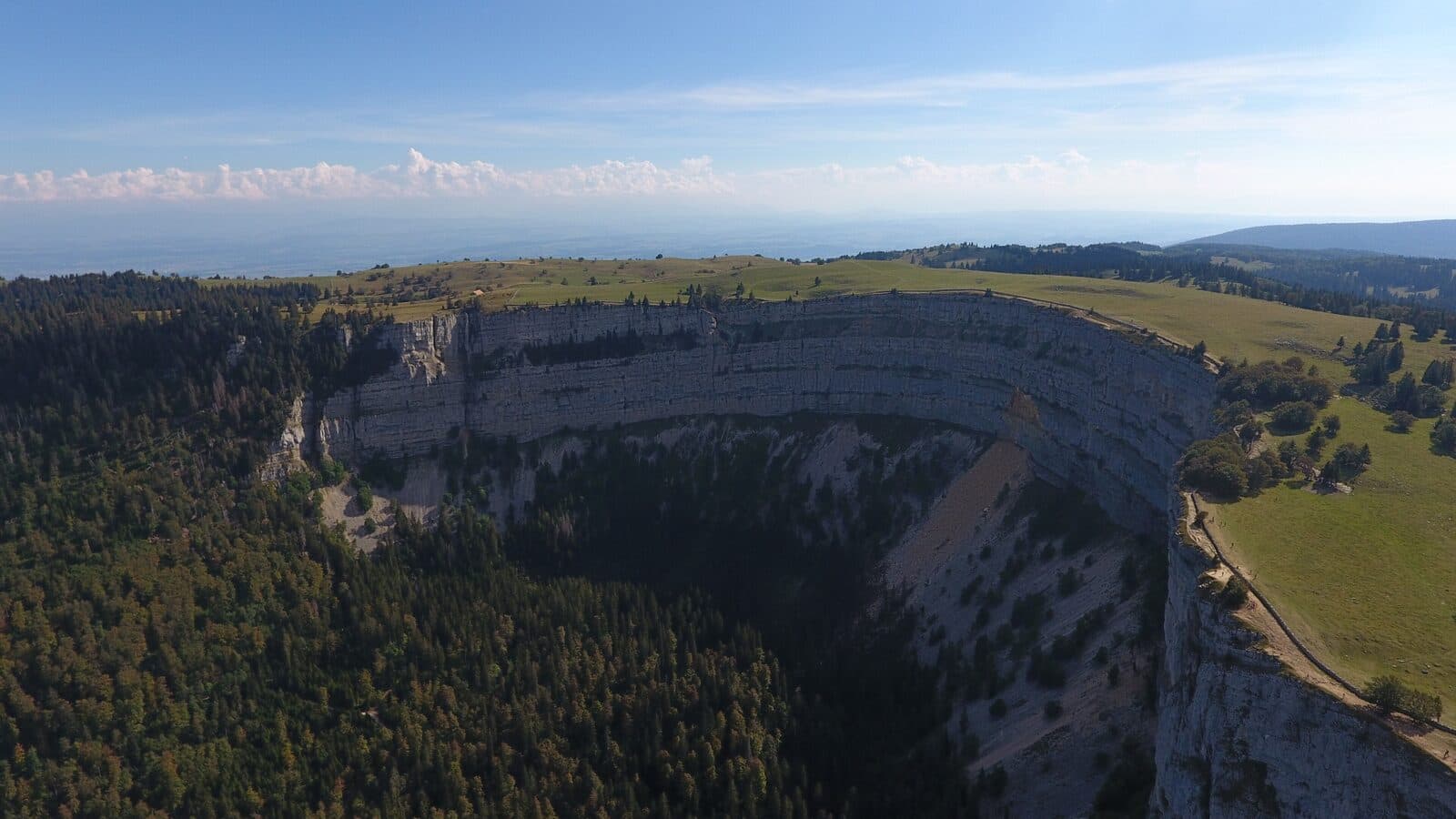 The Creux du Van, a vast rock amphitheatre in the Neuchâtel Jura